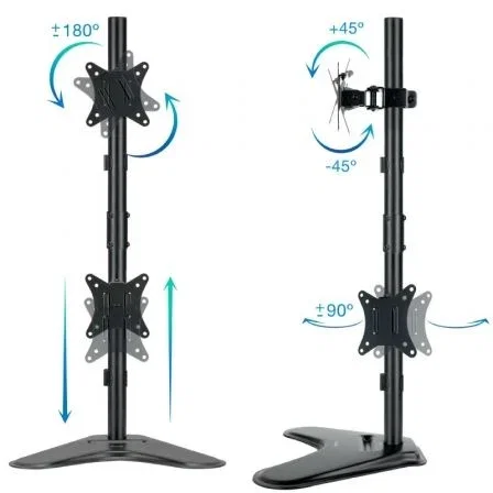 TooQ DB1703TNV-B Soporte para 2 Monitores de 17'' a 32'' Negro TooQ DB1703TNV-B Soporte para 2 Monitores de 17'' a 32'' Negro